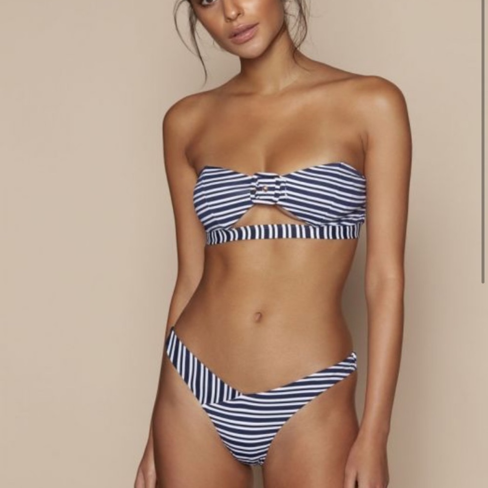 Kopper and Zink striped bikini set